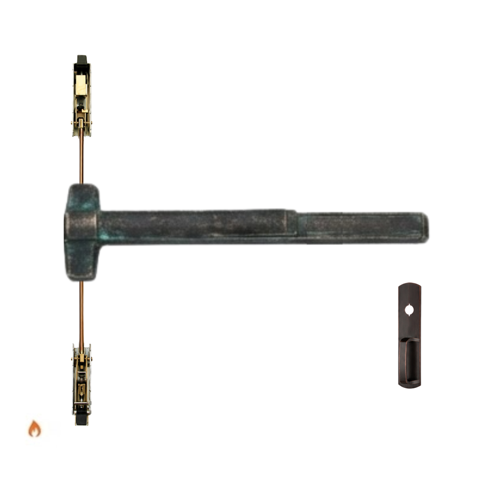 Von Duprin 9847NLF/9947NLF - Night Latch Concealed Vertical Rod Device - Fire Rated