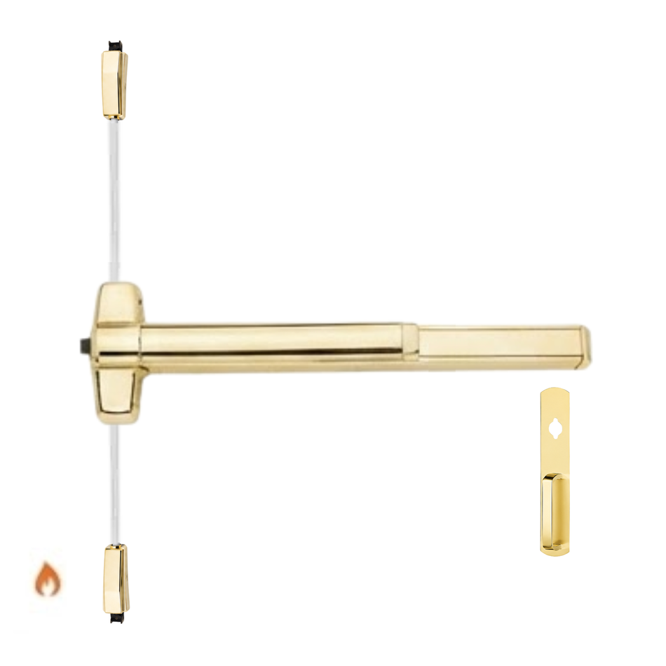 Von Duprin 9857NL-F/9957NL-F - Night Latch Surface Three Point Latch Device - Fire Rated