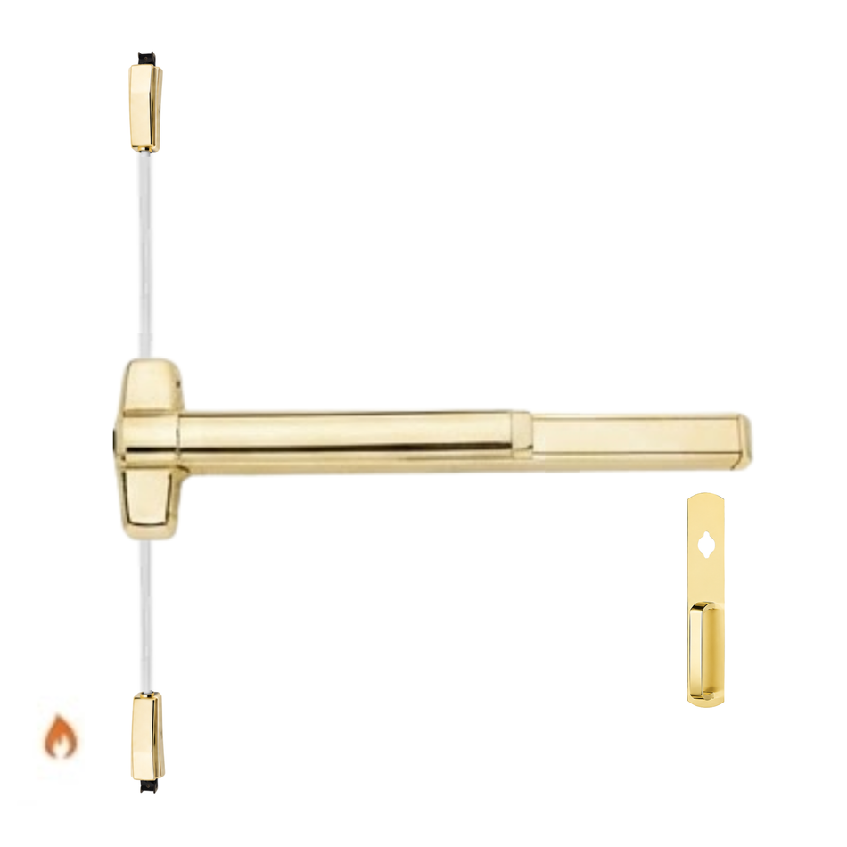 Von Duprin 9827NL-F/9927NL-F - Night Latch Surface Vertical Rod Device - Fire Rated