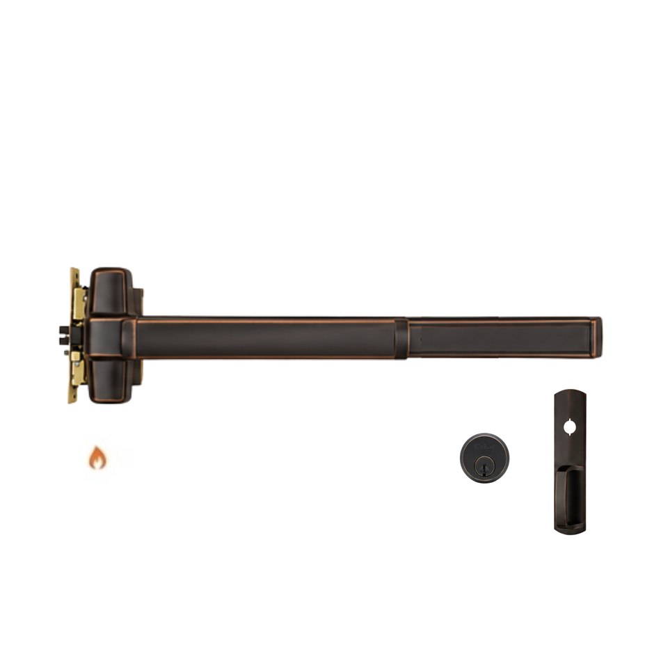 Von Duprin 9875NL-OP-F/9975NL-OP-F - Night Latch, Optional Pull Mortise Lock Device - Fire Rated