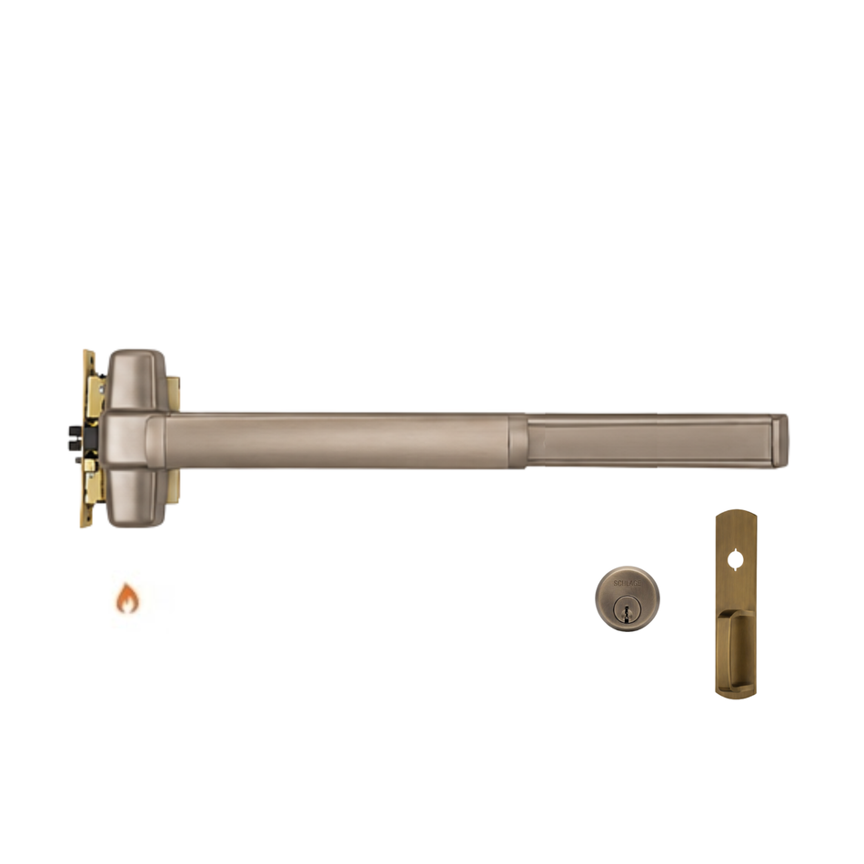 Von Duprin 9875NL-OP-F/9975NL-OP-F - Night Latch, Optional Pull Mortise Lock Device - Fire Rated
