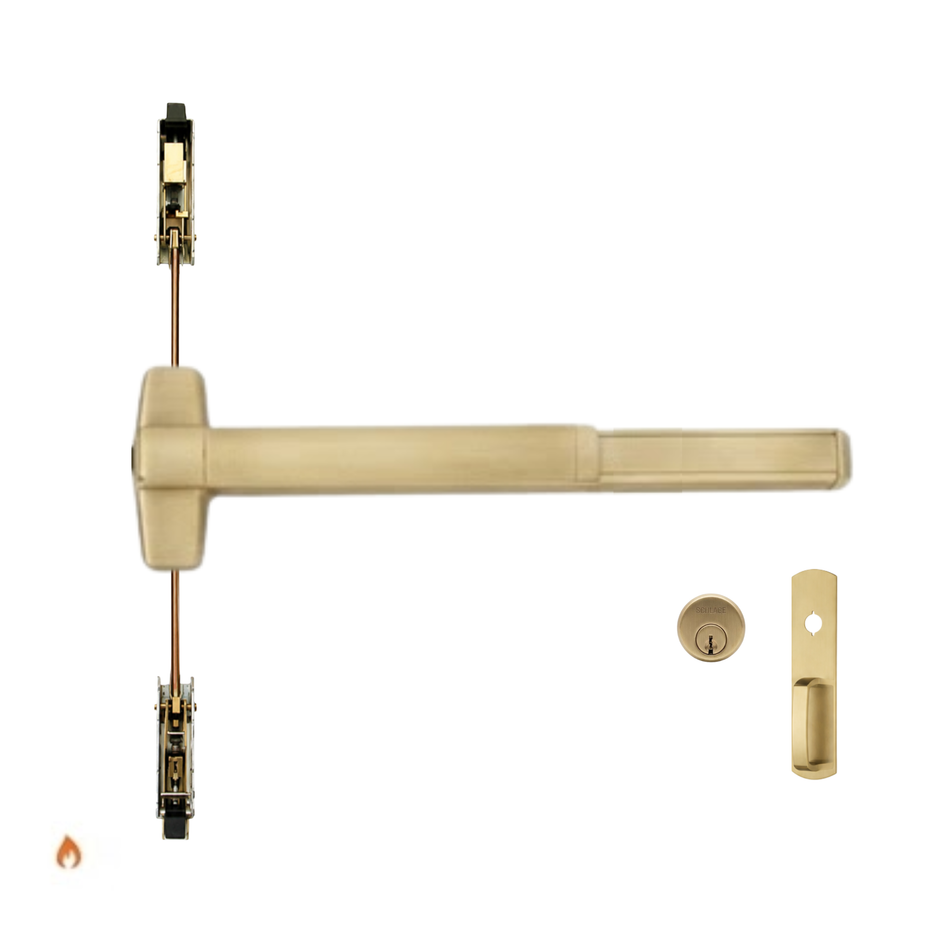 Von Duprin 9847WDC-NL-OP-F/9947WDC-NL-OP-F - Night Latch, Optional Pull Wood Door Concealed Vertical Rod Device - Fire Rated