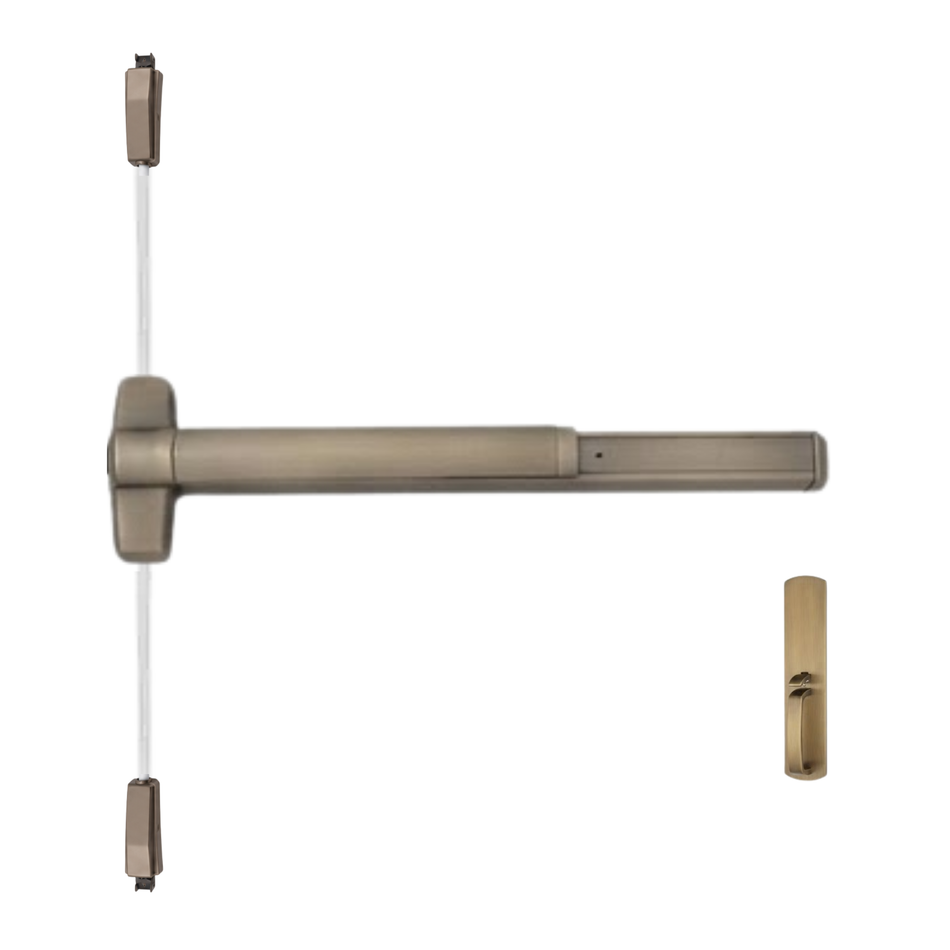 Von Duprin 9827TP-BE/9927TP-BE - Thumbpiece, Blank Escutcheon Surface Vertical Rod Device