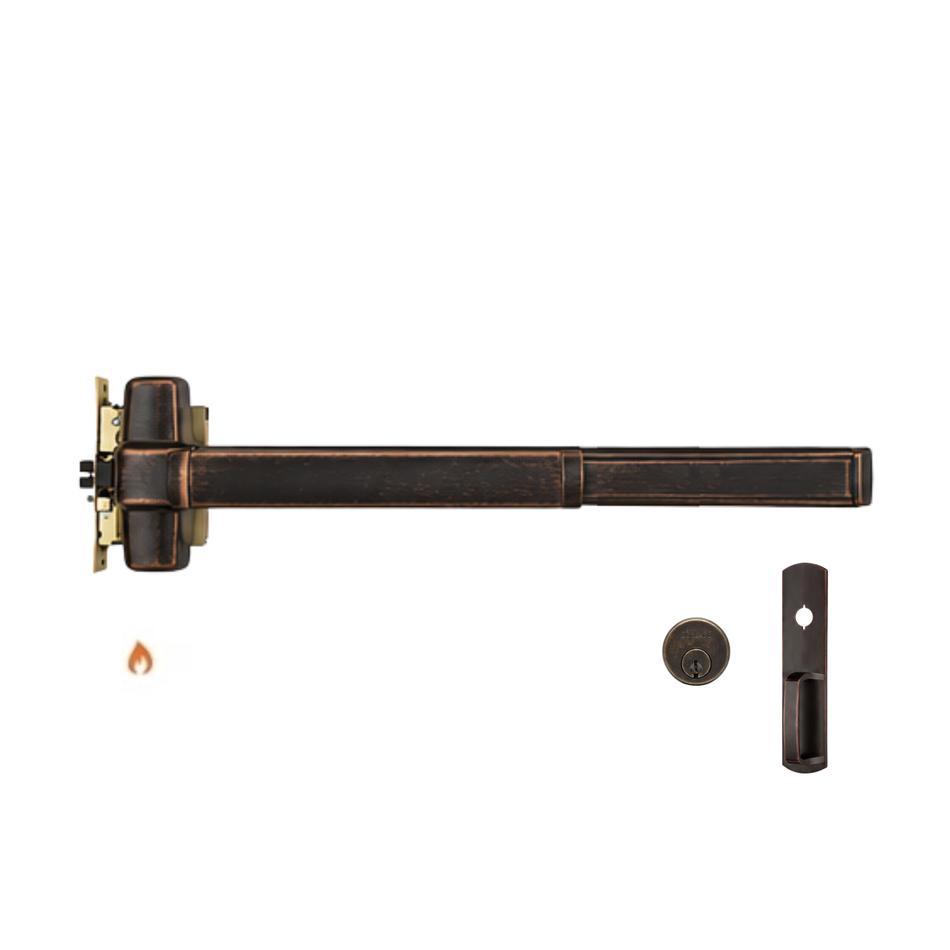 Von Duprin 9875NL-OP-F/9975NL-OP-F - Night Latch, Optional Pull Mortise Lock Device - Fire Rated