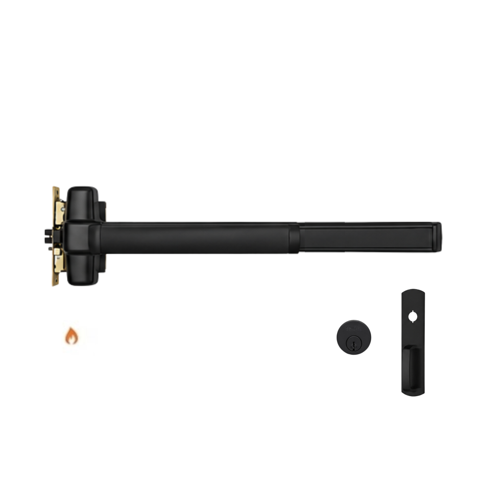 Von Duprin 9875NL-OP-F/9975NL-OP-F - Night Latch, Optional Pull Mortise Lock Device - Fire Rated