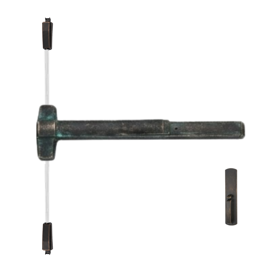 Von Duprin 9827TP-BE/9927TP-BE - Thumbpiece, Blank Escutcheon Surface Vertical Rod Device