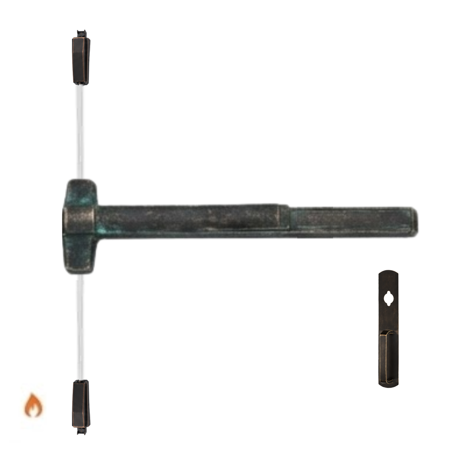 Von Duprin 9827NL-F/9927NL-F - Night Latch Surface Vertical Rod Device - Fire Rated