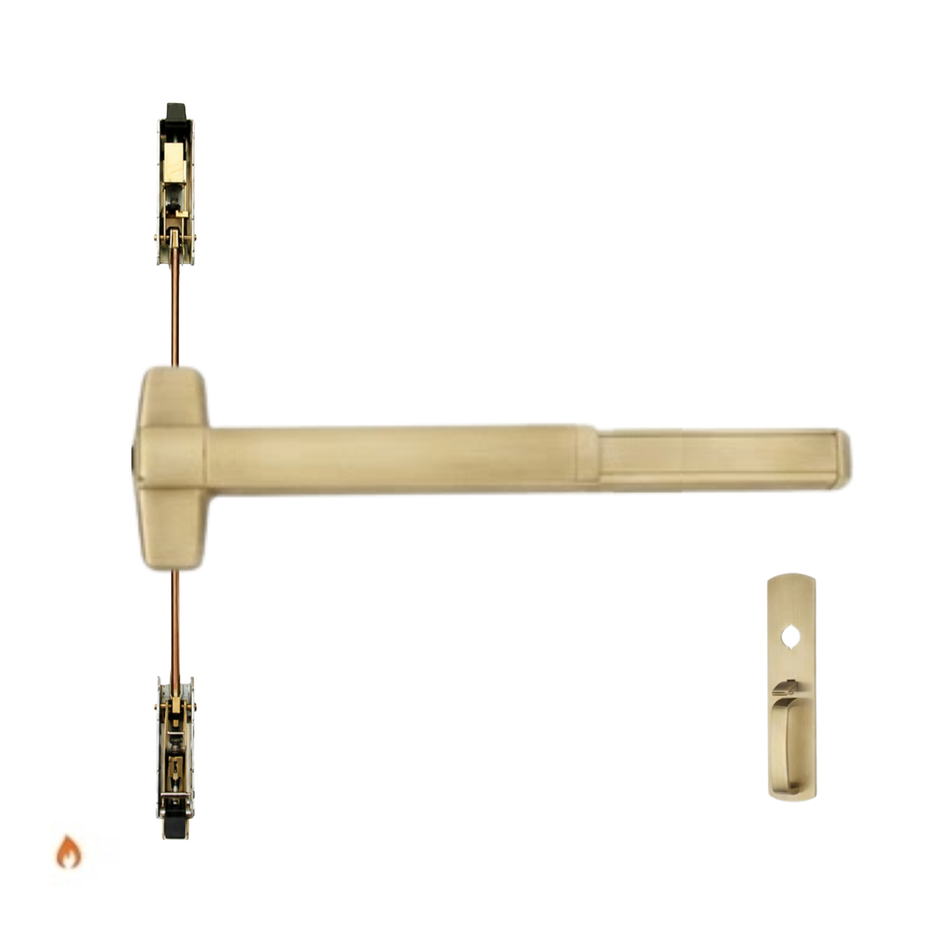 Von Duprin 9847WDC-TP-F/9947WDC-TP-F - Thumbpiece Wood Door Concealed Vertical Rod Device - Fire Rated