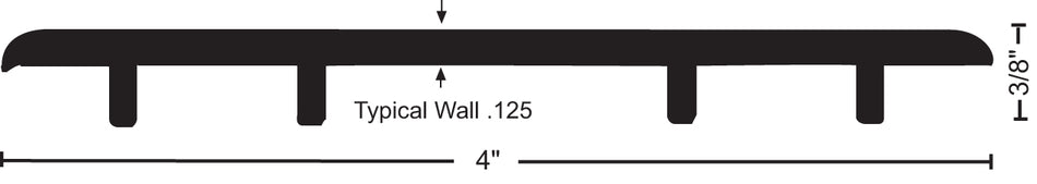 NGP 404 Carpet Divider, 3/8" x 4"