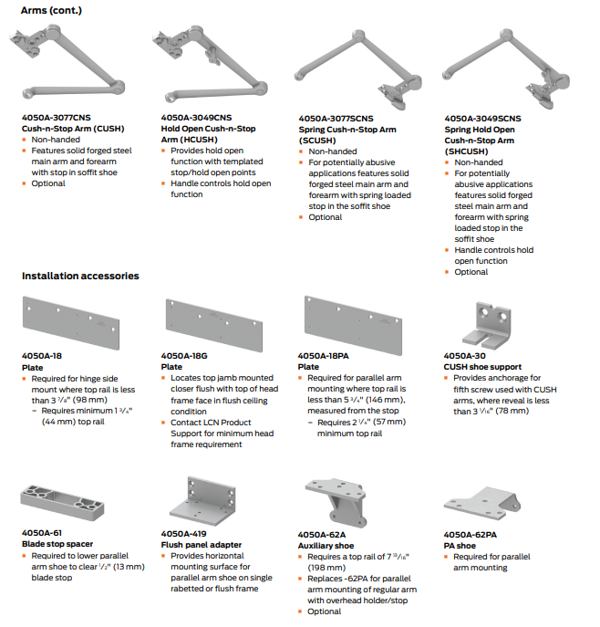 LCN 4050A Door Closer US Lock Supply