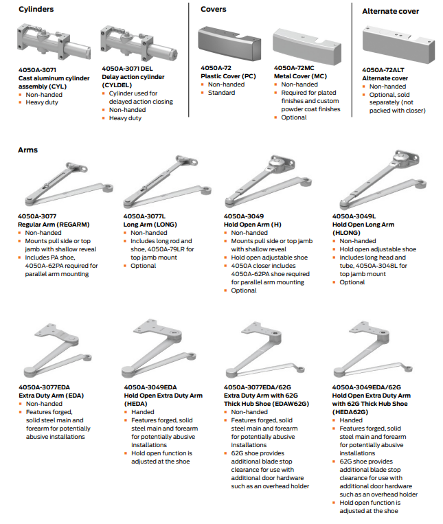 LCN 4050A Door Closer US Lock Supply
