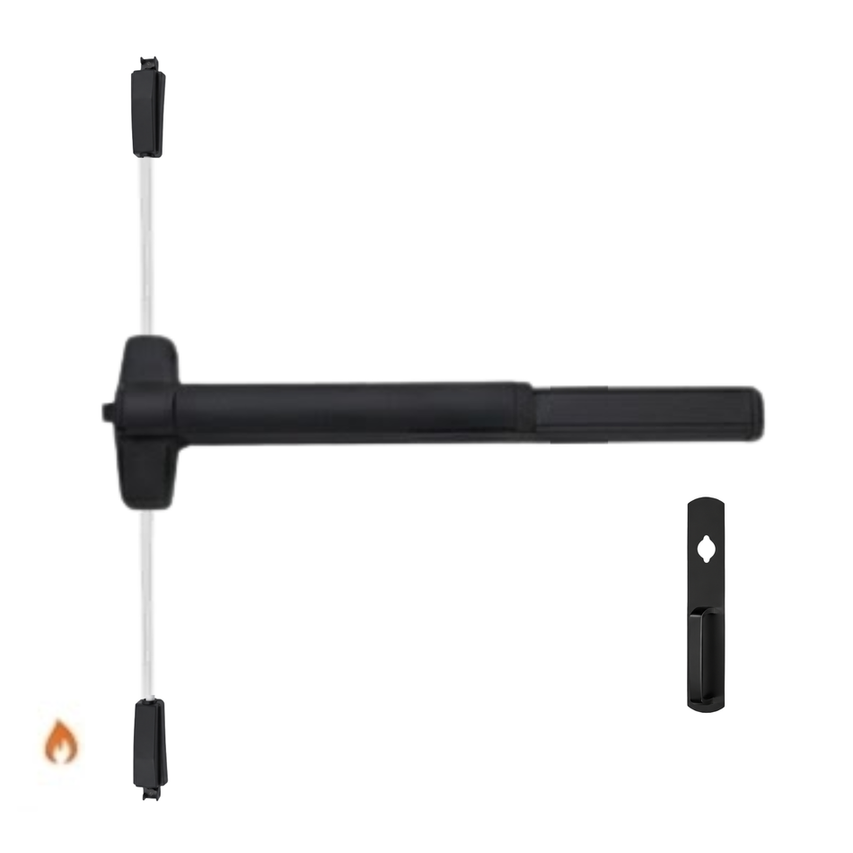Von Duprin 9857NL-F/9957NL-F - Night Latch Surface Three Point Latch Device - Fire Rated