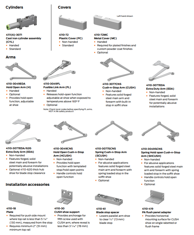 LCN 4111 Heavy Duty Door Closer US Lock Supply