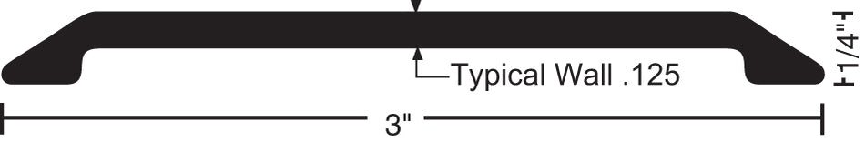 NGP 411 Smooth Surface Saddle Threshold, 1/4" x 3"