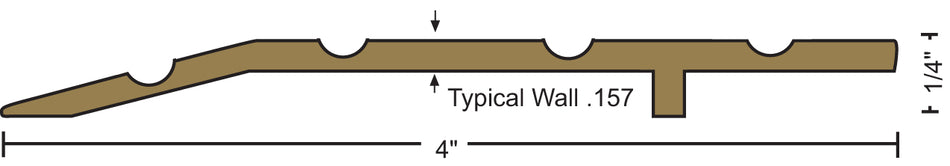 NGP 415 Half Saddle Threshold, 1/4" x 4"