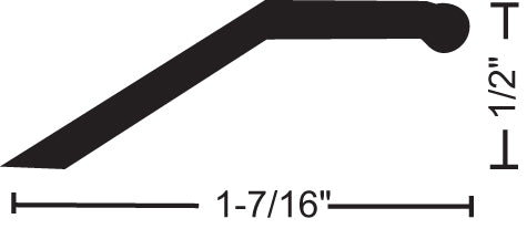 NGP 416 Carpet Edge, 1/4" x 1-1/2"