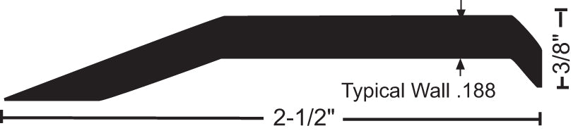 NGP 417 Carpet Edge, 3/8" x 2-1/2"