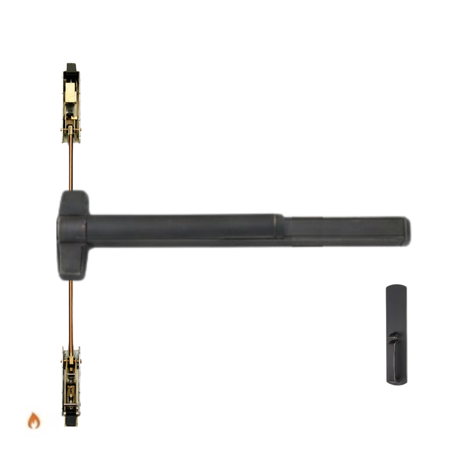 Von Duprin 9847TPBEF/9947TPBEF - Thumbpiece, Blank Escutcheon Concealed Vertical Rod Device - Fire Rated
