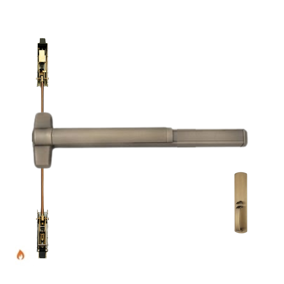 Von Duprin 9847TPBEF/9947TPBEF - Thumbpiece, Blank Escutcheon Concealed Vertical Rod Device - Fire Rated