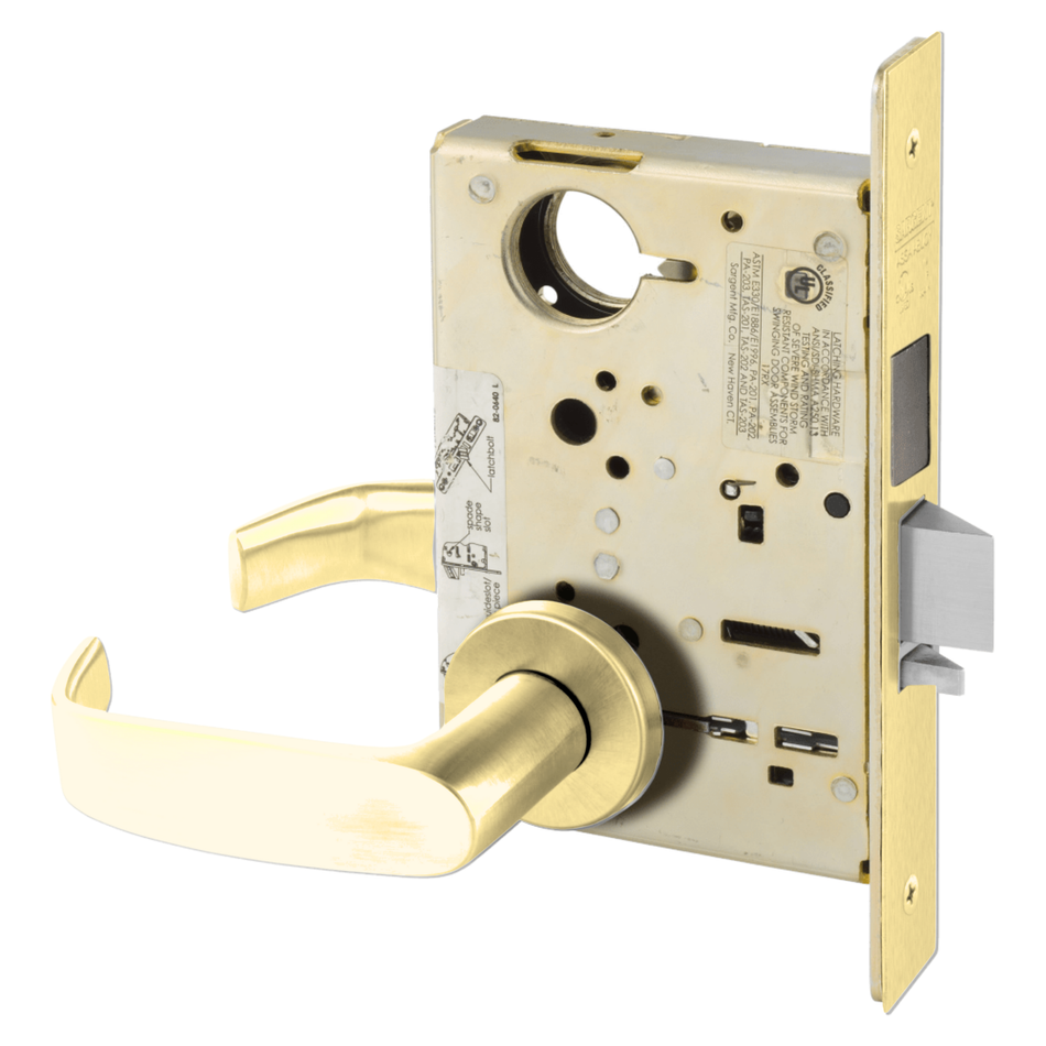 Sargent 8268 Privacy Bath/Bedroom Deadbolt Function, Non-Keyed Heavy Duty Mortise Lock, Grade 1