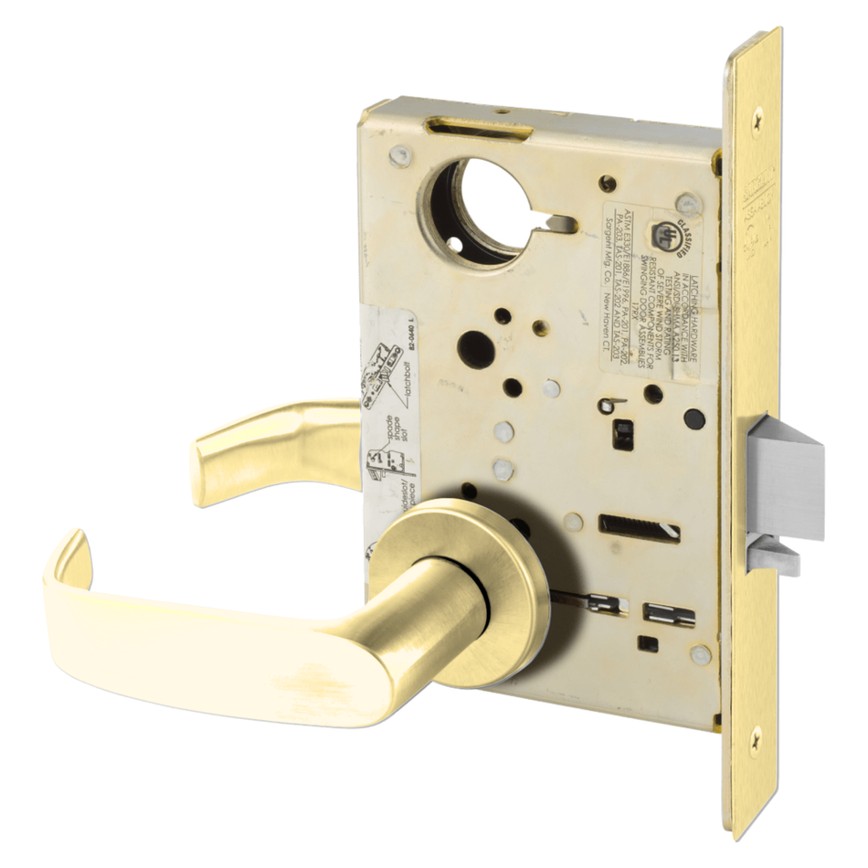 Sargent 8215 Passage or Closet Function, Non-Keyed Heavy Duty Mortise Lock, Grade 1