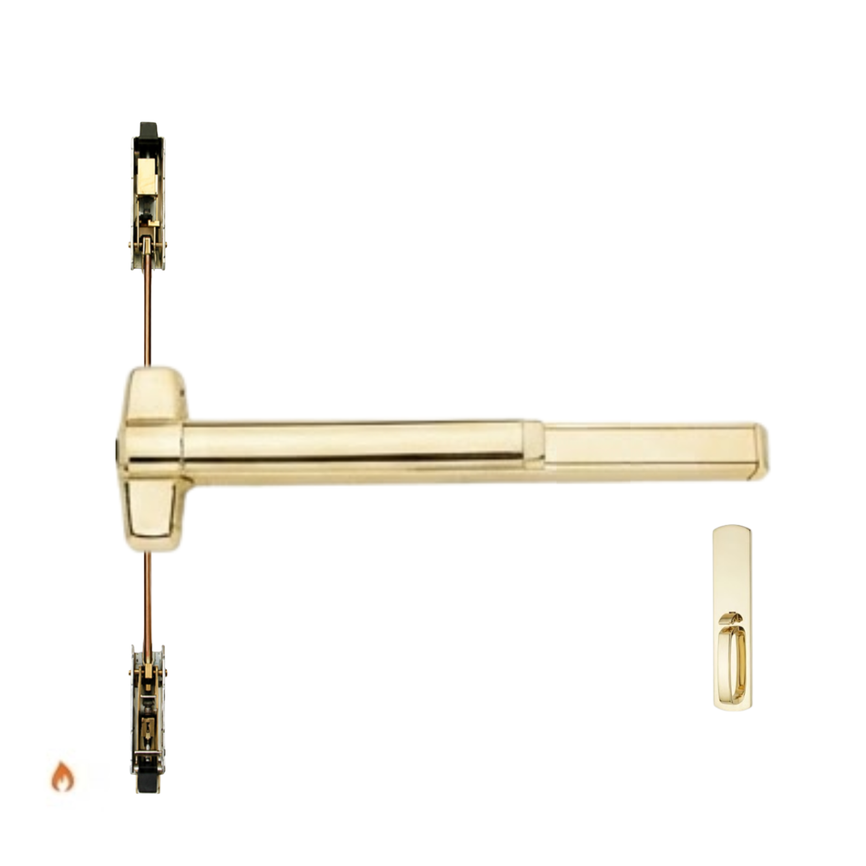 Von Duprin 9847TPBEF/9947TPBEF - Thumbpiece, Blank Escutcheon Concealed Vertical Rod Device - Fire Rated