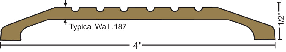 NGP 424 Saddle Threshold, 1/2" x 4"