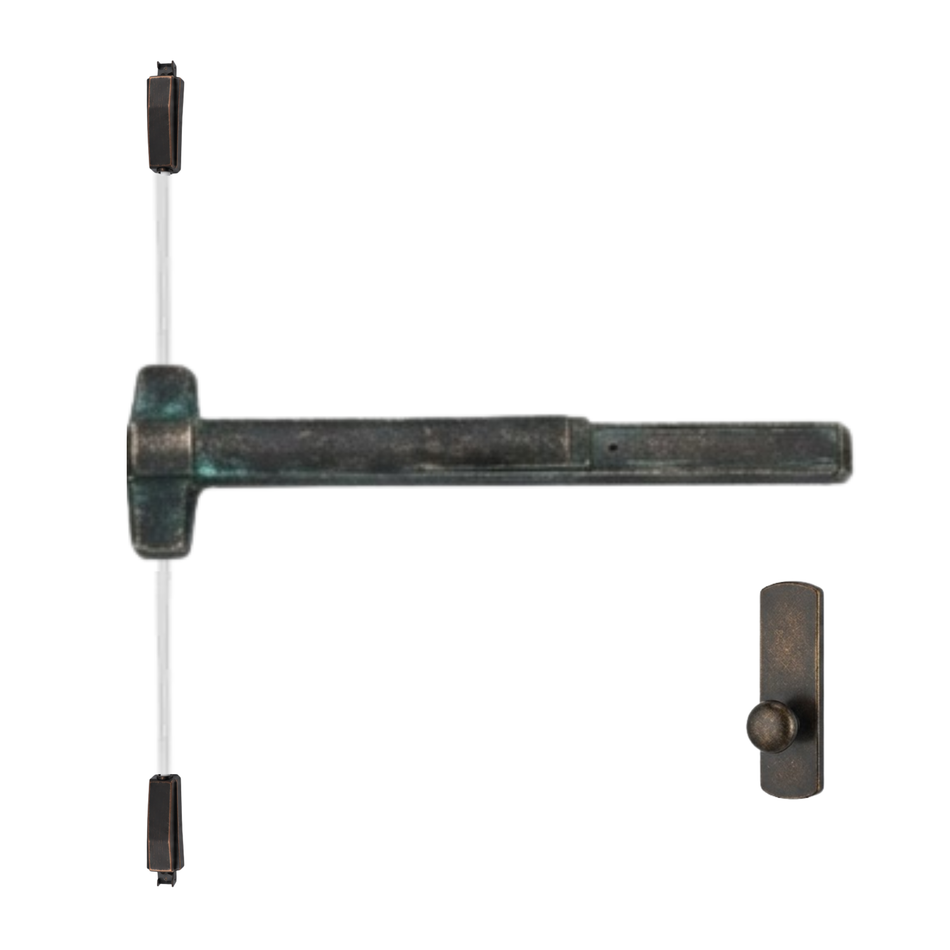 Von Duprin 9827K-BE/9927K-BE - Knob,Blank Escutcheon Surface Vertical Rod Device
