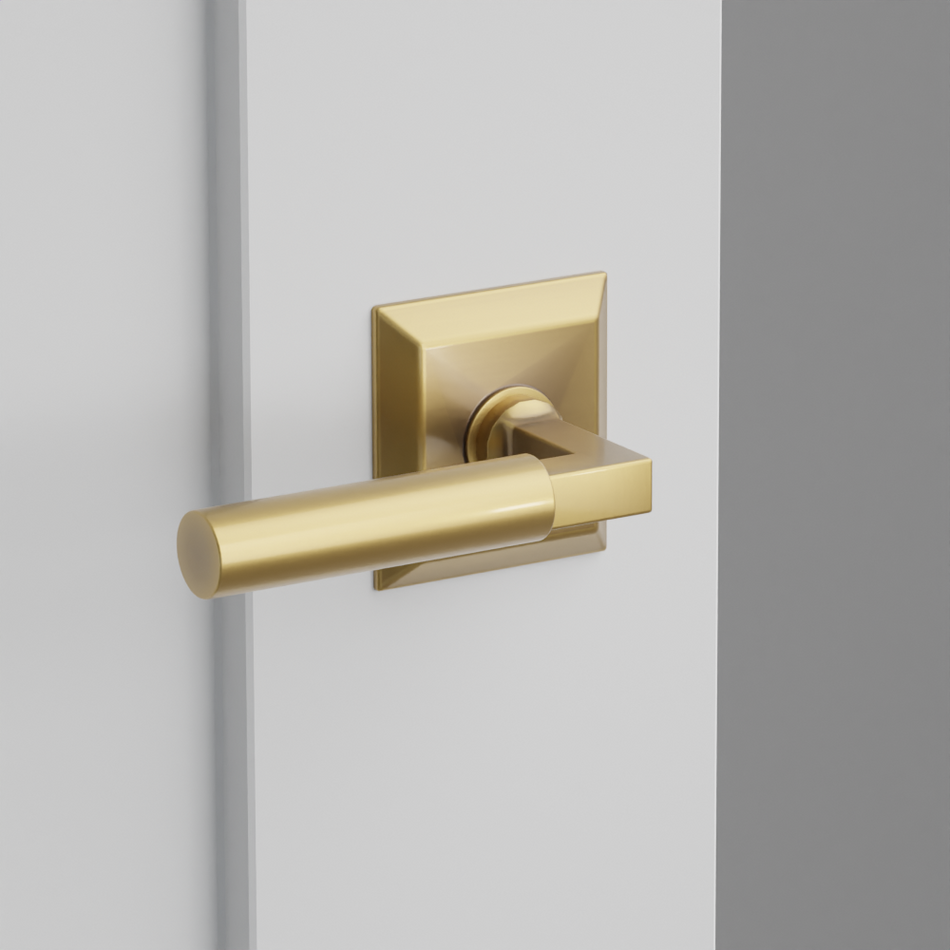 Emtek Smooth Lever with Quincy Rosette