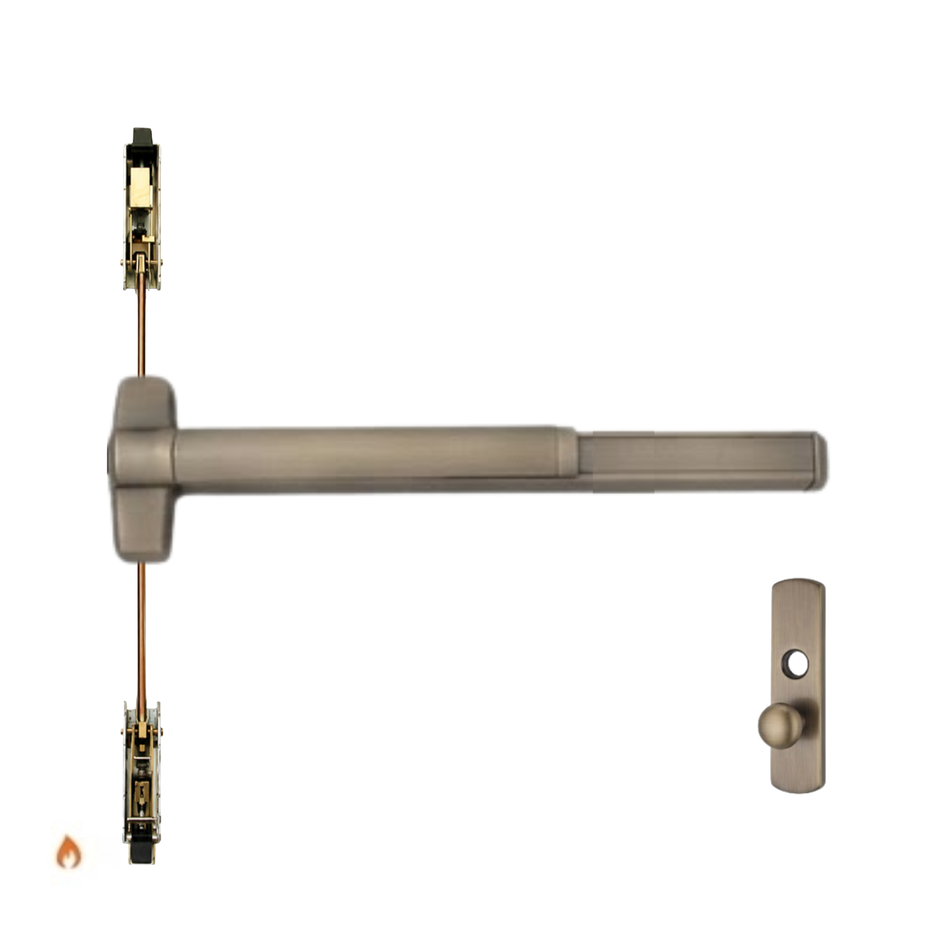 Von Duprin 9847KF/9947KF - Knob Concealed Vertical Rod Device - Fire Rated
