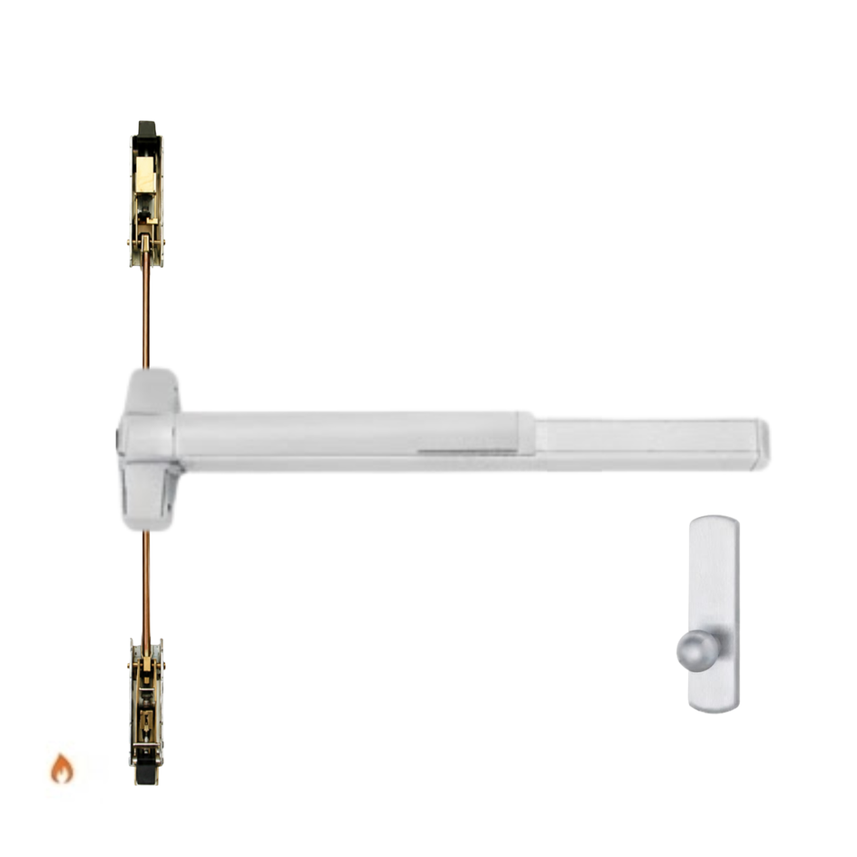 Von Duprin 9847K-BE-F/9947K-BE-F - Knob,Blank Escutcheon Concealed Vertical Rod Device - Fire Rated