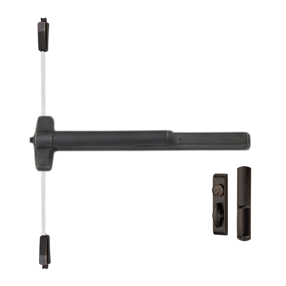 Von Duprin 9857TL/9957TL - Turn Lever, Surface Three Point Latch Device