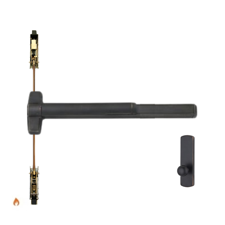 Von Duprin 9847K-BE-F/9947K-BE-F - Knob,Blank Escutcheon Concealed Vertical Rod Device - Fire Rated