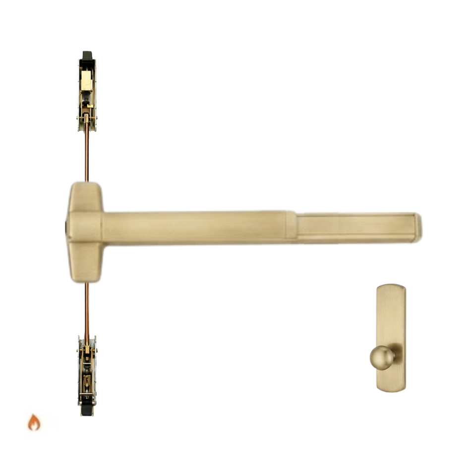 Von Duprin 9847WDC-K-BE-F/9947WDC-K-BE-F - Knob,Blank Escutcheon Wood Door Concealed Vertical Rod Device - Fire Rated