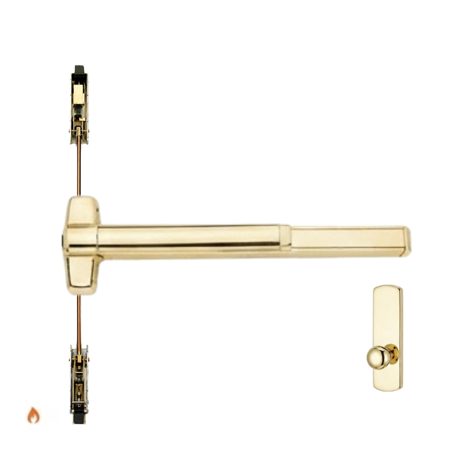 Von Duprin 9847K-BE-F/9947K-BE-F - Knob,Blank Escutcheon Concealed Vertical Rod Device - Fire Rated