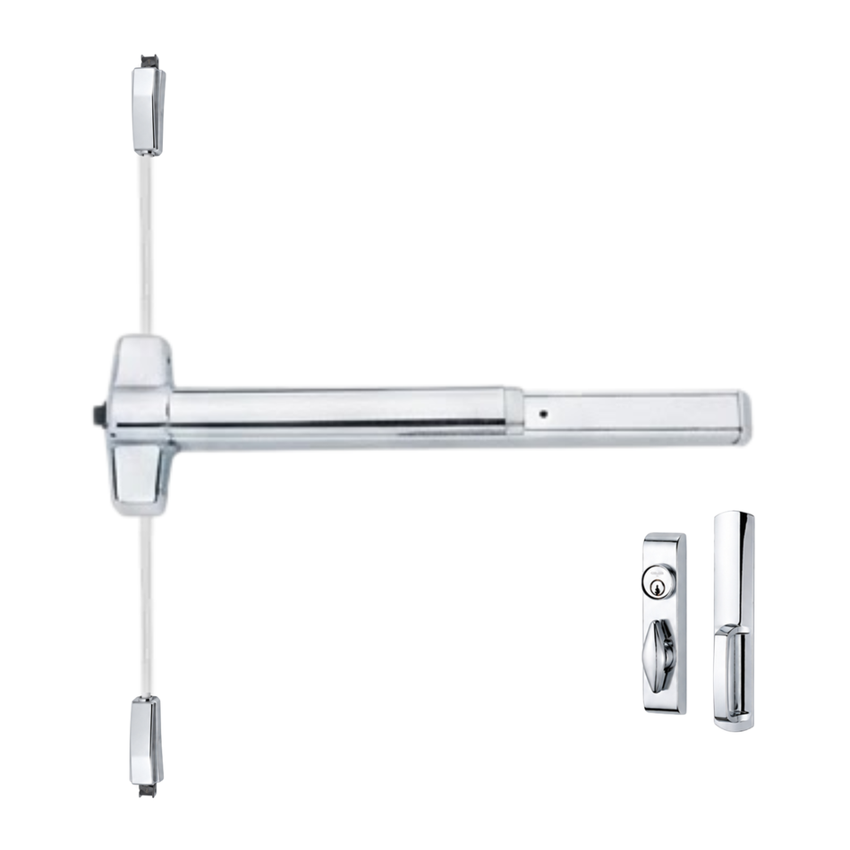 Von Duprin 9857TL/9957TL - Turn Lever, Surface Three Point Latch Device