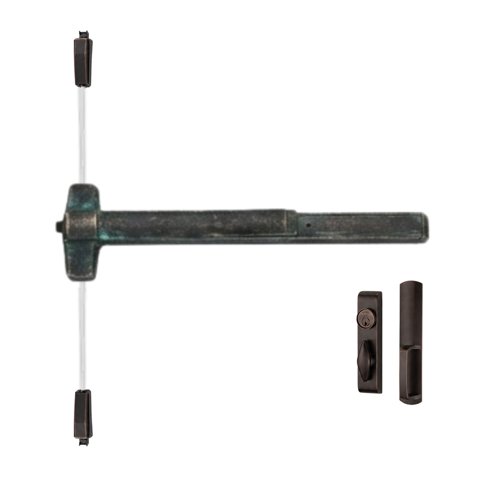 Von Duprin 9857TL/9957TL - Turn Lever, Surface Three Point Latch Device