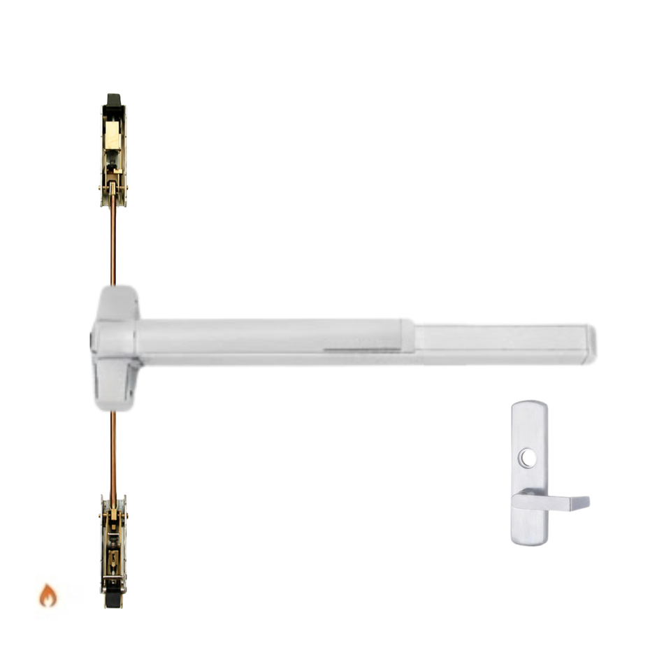 Von Duprin 9847L-NL-F/9947L-NL-F - Lever, Night Latch Concealed Vertical Rod Device - Fire Rated