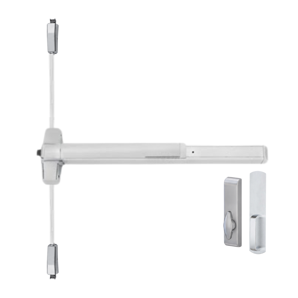 Von Duprin 9857TLBE/9957TLBE - Turn Lever, Blank Escutcheon Surface Three Point Latch Device