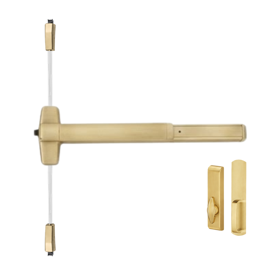 Von Duprin 9857TLBE/9957TLBE - Turn Lever, Blank Escutcheon Surface Three Point Latch Device