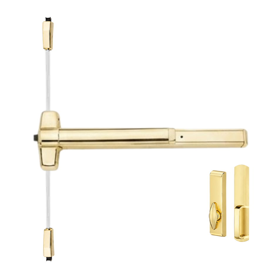 Von Duprin 9857TLBE/9957TLBE - Turn Lever, Blank Escutcheon Surface Three Point Latch Device