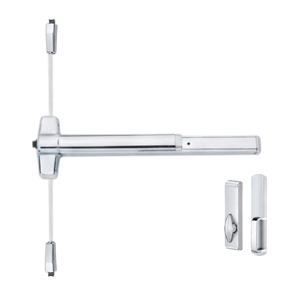 Von Duprin 9857TLBE/9957TLBE - Turn Lever, Blank Escutcheon Surface Three Point Latch Device