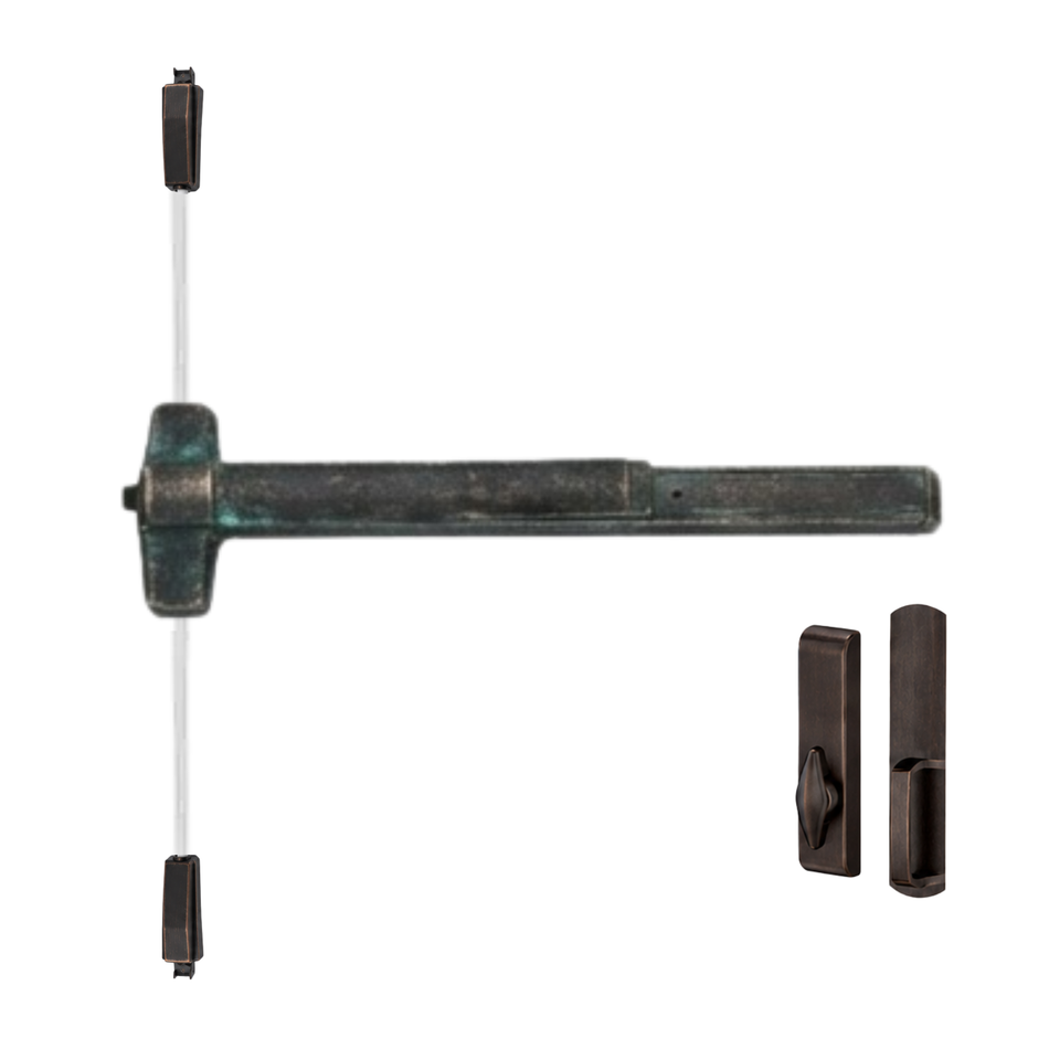 Von Duprin 9857TLBE/9957TLBE - Turn Lever, Blank Escutcheon Surface Three Point Latch Device