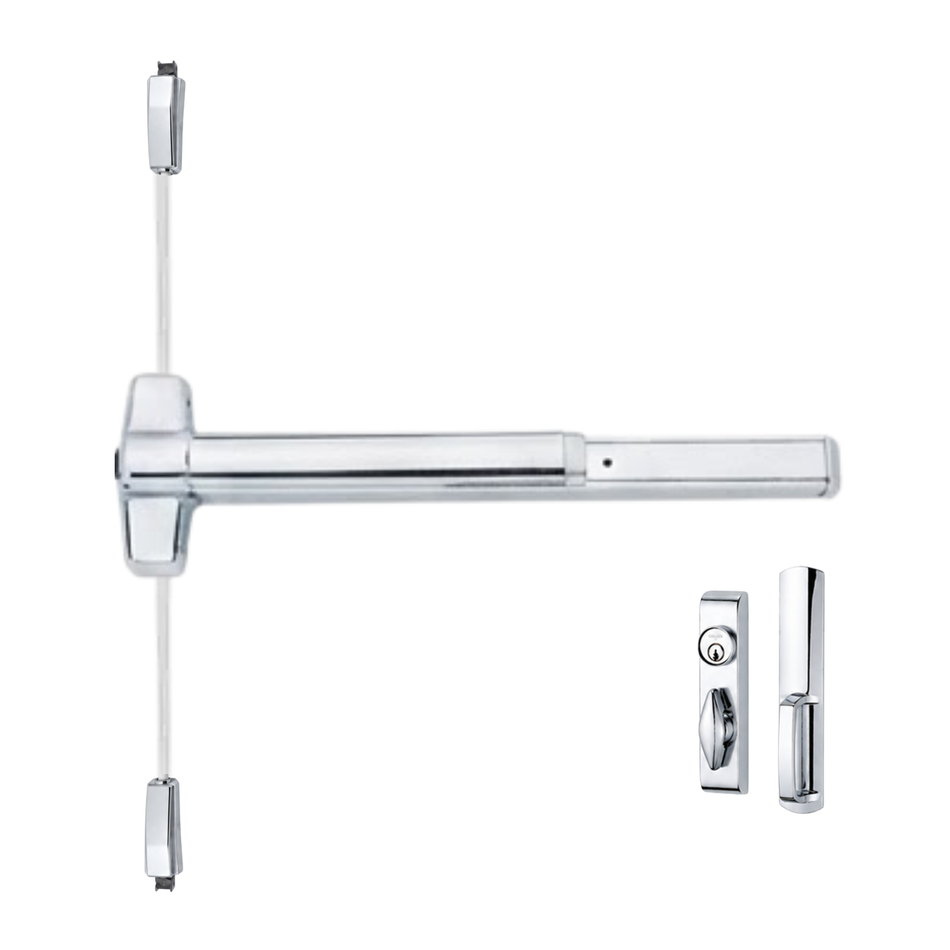 Von Duprin 9827TL/9927TL - Turn Lever, Surface Vertical Rod Device