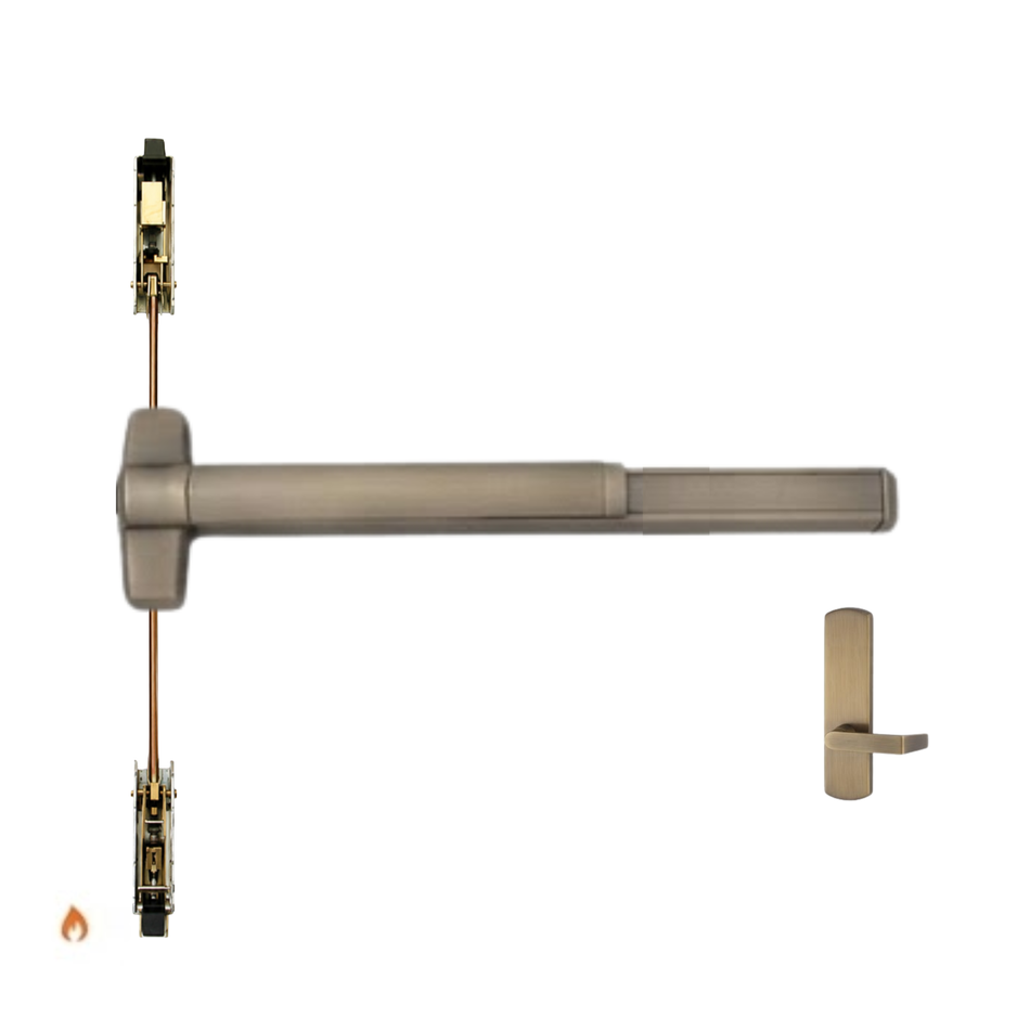 Von Duprin 9847WDC-L-BE-F/9947WDC-L-BE-F - Lever, Blank Escutcheon Wood Door Concealed Vertical Rod Device - Fire Rated