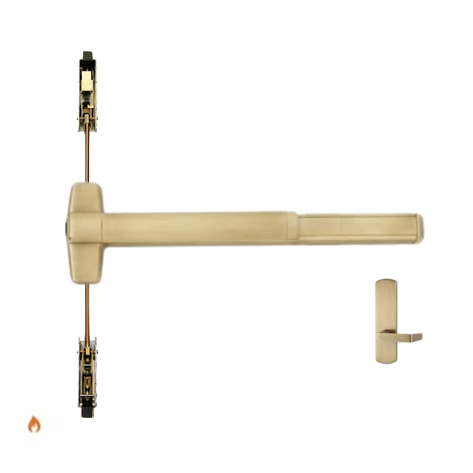 Von Duprin 9847L-BE-F/9947L-BE-F - Lever, Blank Escutcheon Concealed Vertical Rod Device - Fire Rated