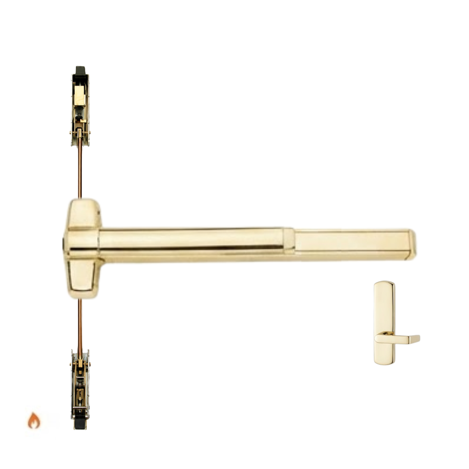 Von Duprin 9847L-BE-F/9947L-BE-F - Lever, Blank Escutcheon Concealed Vertical Rod Device - Fire Rated