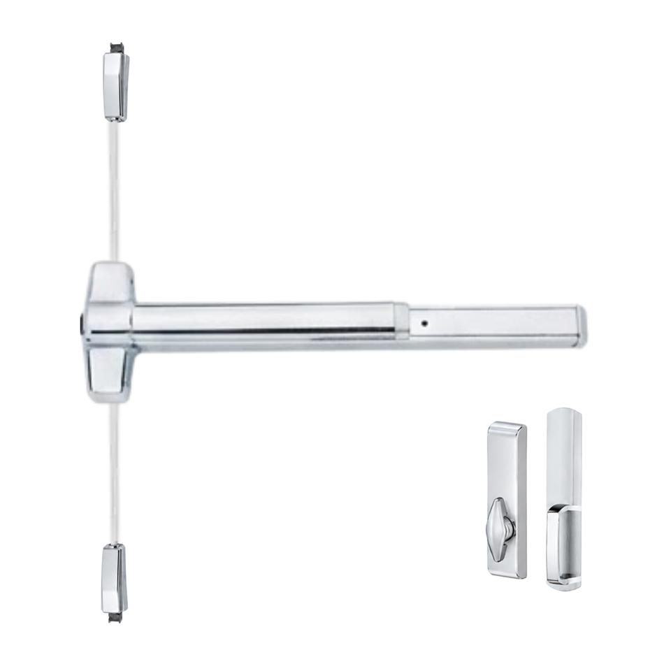 Von Duprin 9827TL-BE/9927TL-BE - Turn Lever, Blank Escutcheon Surface Vertical Rod Device