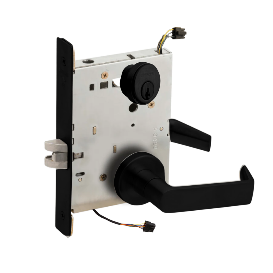 Schlage LV9095EU - Vandlgard Electrified Mortise Lock - Grade 1, Fail Secure, Both Levers EU, Double Cylinder Override, 12/24VDC