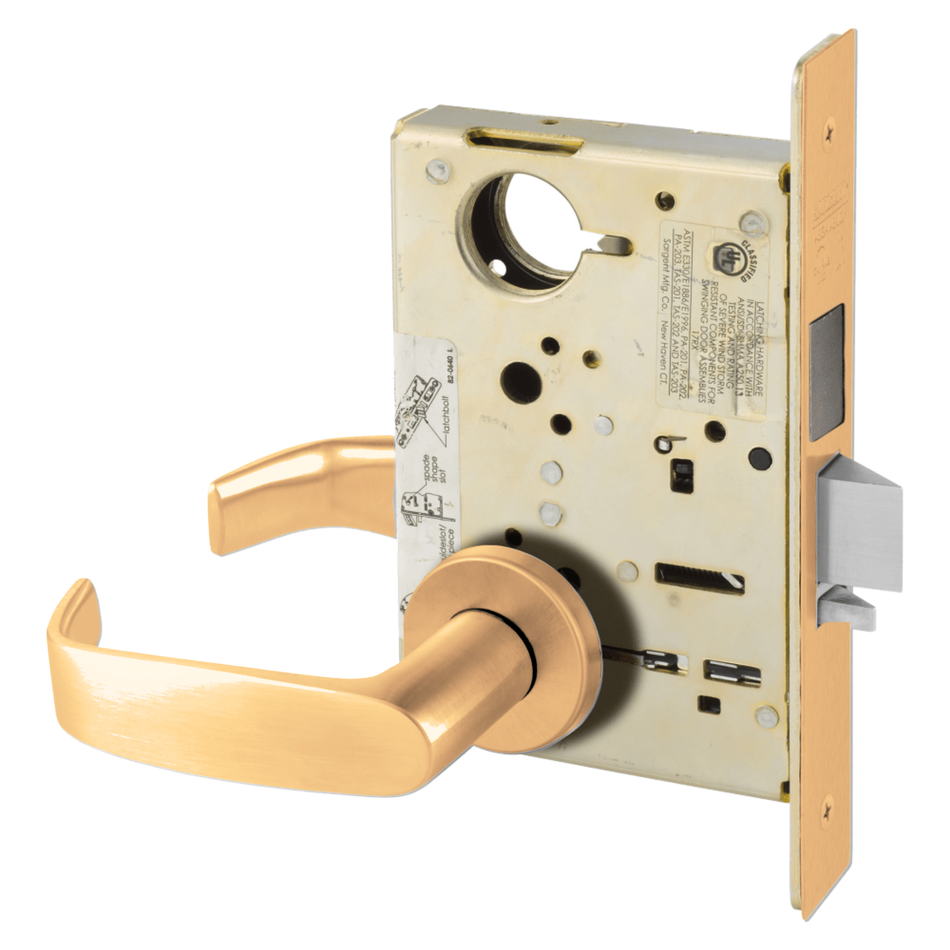 Sargent 8268 Privacy Bath/Bedroom Deadbolt Function, Non-Keyed Heavy Duty Mortise Lock, Grade 1